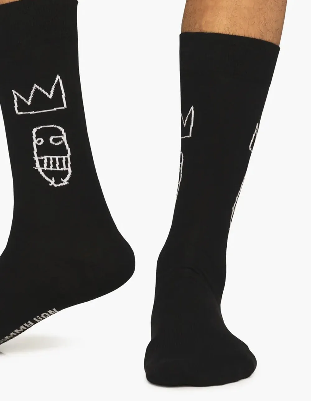 Calcetines Jimmy Lion Basquiat Sugar Ray Robinson Negros Unisex