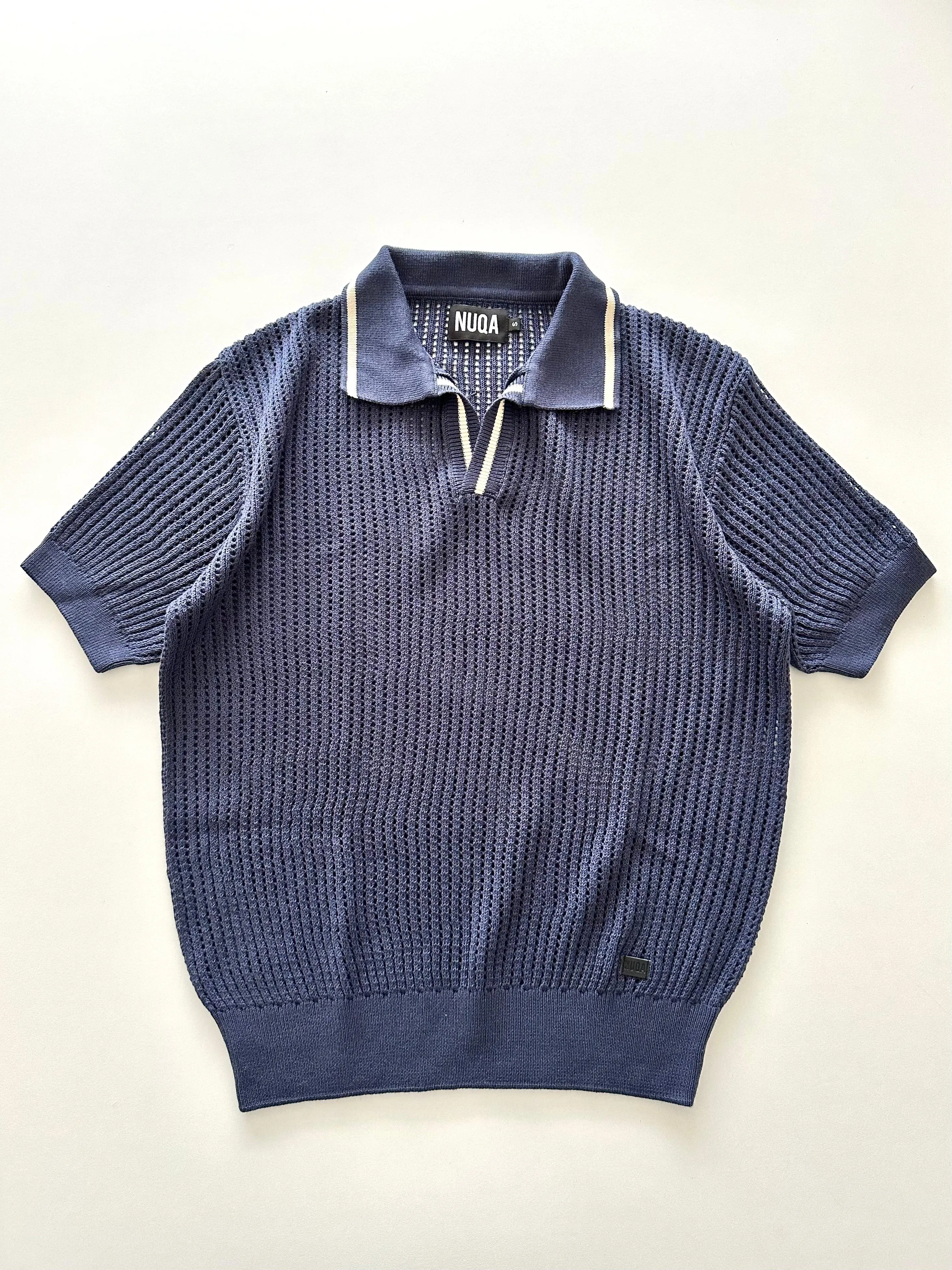 Ibiza Knitted Polo Shirt - Azul