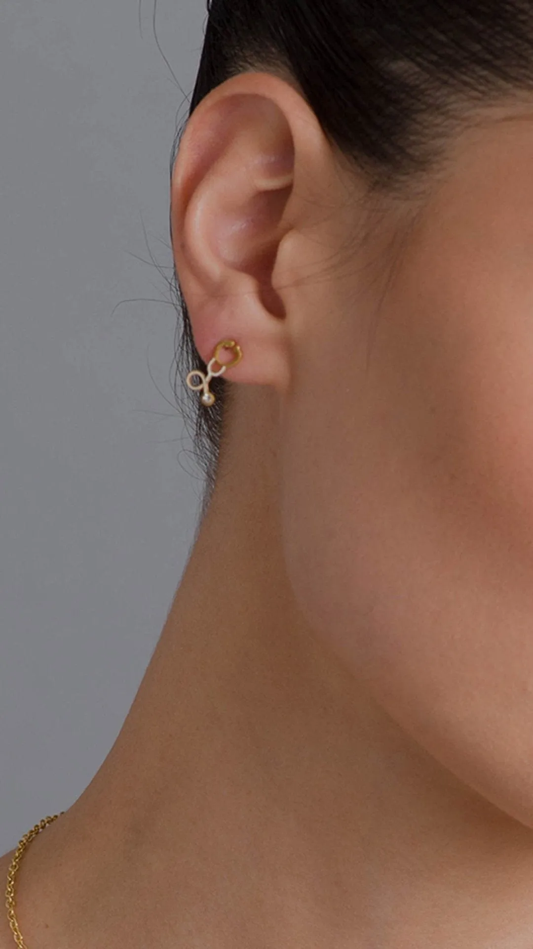 Kanaus Jewelry® SET: Aretes White and Shine Stethoscope & Collar