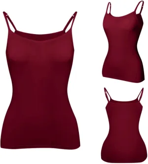 LCMTWX Built In Bra Tank Tops For Women Yoga Gym Sleeveless Camisole Sexy Plus Size Underwear With Adjustable Spaghetti