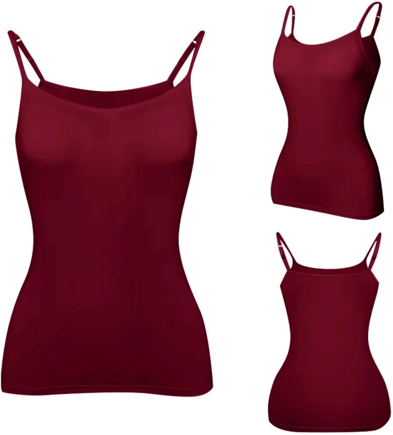 LCMTWX Built In Bra Tank Tops For Women Yoga Gym Sleeveless Camisole Sexy Plus Size Underwear With Adjustable Spaghetti