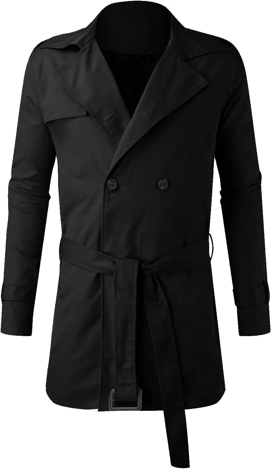 Mens Trench Coat Plus Size Winter Warm Notched Lapel Single Breasted Blazers Long Peacoat Overcoat Stylish Suit Jackets