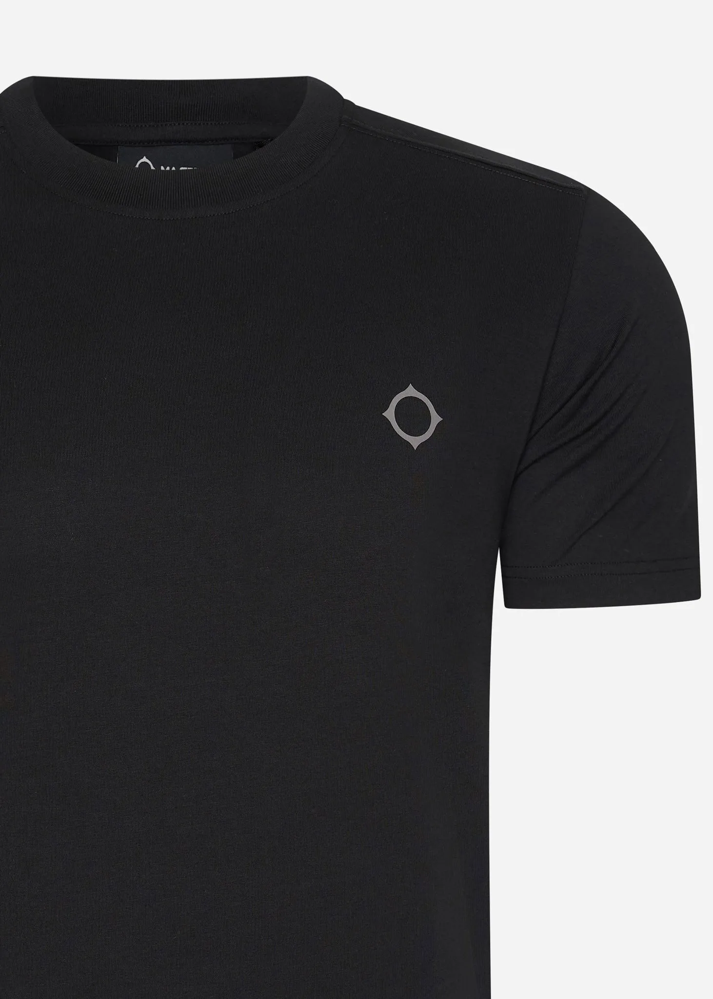 Oversized back logo print tee - black