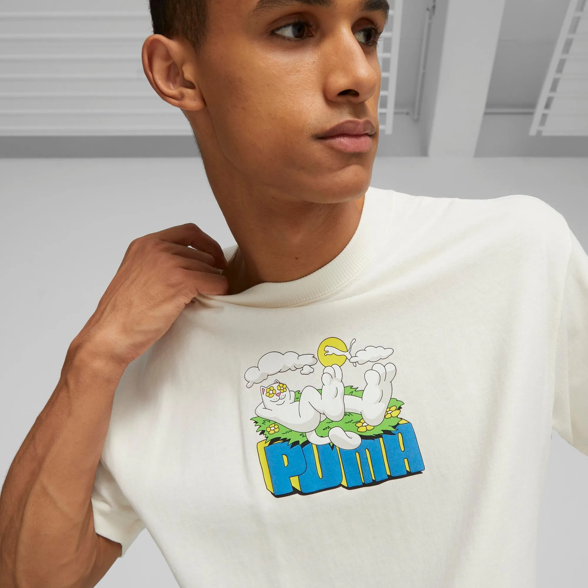 PUMA X RIPNDIP GRAPHIC TEE - Warm White