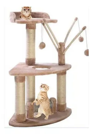 Rascador Tipo Torre De 2 Pisos 90cm Petlandiachile