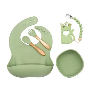 Set Alimentación March Silicona Verde, Bebesit