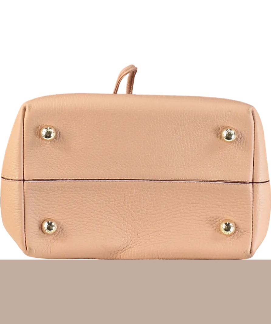 Strathberry Pink Lana Osette Midi Bucket Bag with detachable shoulder strap