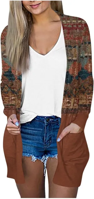 Womens Cardigans Fall 2024, Fashion with Pockets Open Front Casual Sweaters Jacket Cozy Soft Going Out Clothes