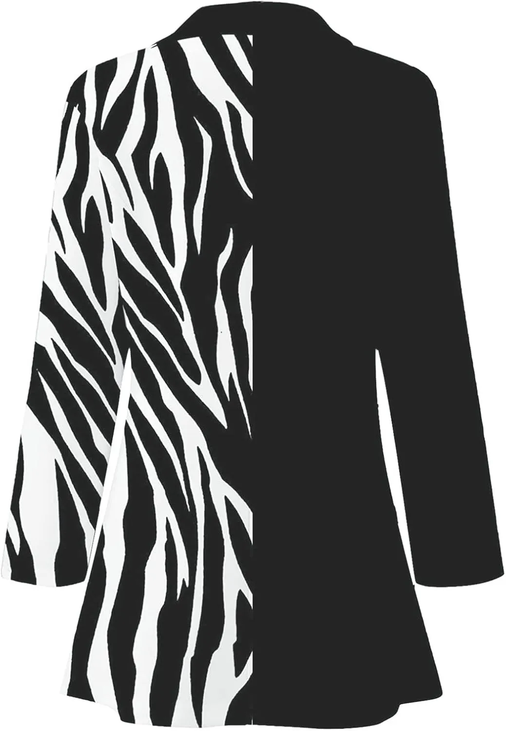 ZEFOTIM Blazers for Women Winter Plus Size Long Floral/Striped Blazer Work Lightweight Fitted Coat